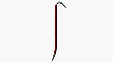 3D Crowbar Plain Metallic Or Red Coating TurboSquid 1823616