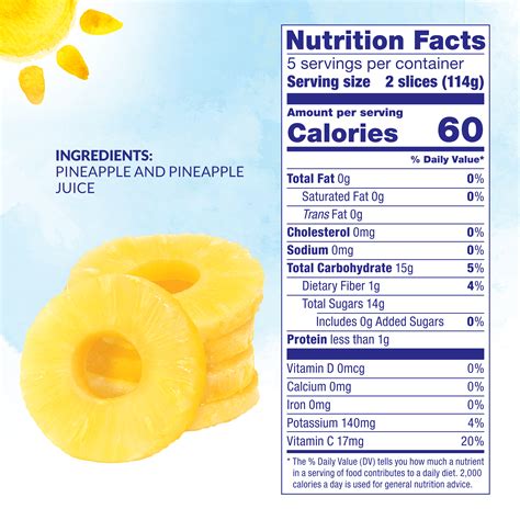 Dole Canned Pineapple Chunks Nutrition Facts Home Alqu