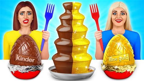 Tantangan Saus Coklat Gadis Kaya Vs Bangkrut Pertarungan Lucu Dengan