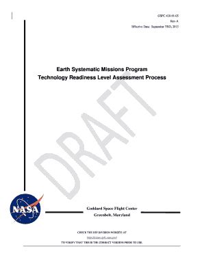 Fillable Online Espd Gsfc Nasa ESMPTRLAssessmentProcessUpdate Draft8 27