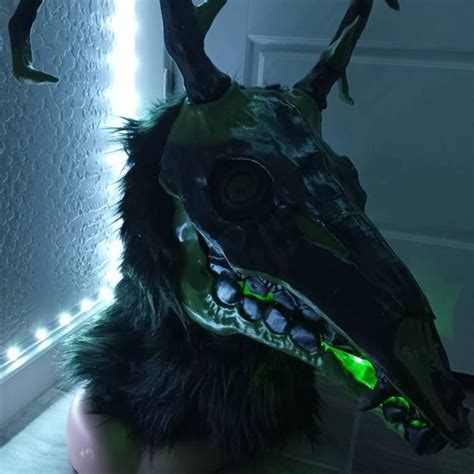 Wendigo Mask Wicked Horns Etsy