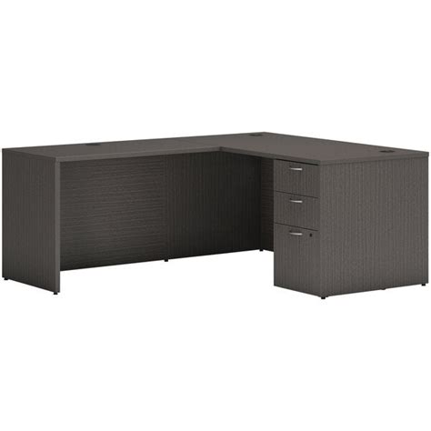 L-shaped desk w/72”W x 30”D desk shell & 48”W x 24”D – ABI Office Furniture, San Diego, CA