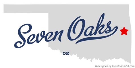 Map of Seven Oaks, OK, Oklahoma