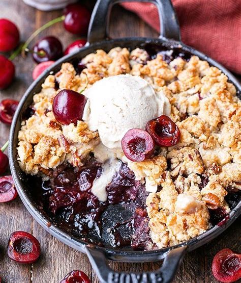 Fresh Cherry Crumble Recipe | The Feedfeed