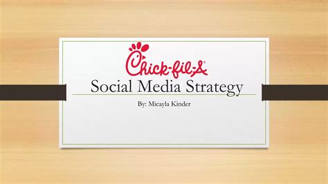 Chick Fil A Social Media Strategy Ppt