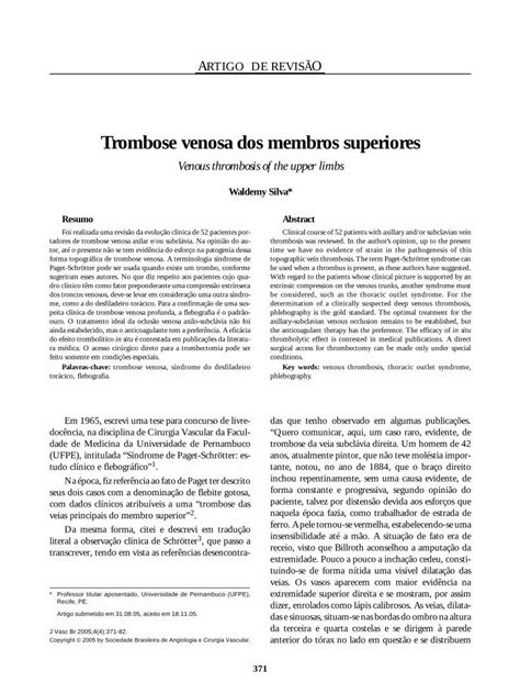 PDF Trombose Venosa Dos Membros Superiores DOKUMEN TIPS