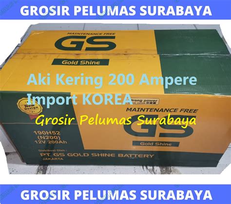 ACCU Kering Aki Kering 200 Ampere 12 Volt 12V GS N2000 MF 190H52 Gold