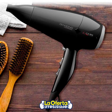 Secador De Pelo GAMA Diamond Ceramic Black 2300W 2 Velocidades Y 3