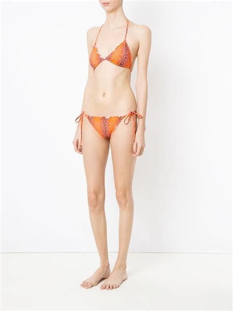 Amir Slama Triangle Bikini Set Yellow FARFETCH