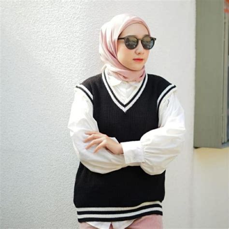 Jual Stripee Vest Knit Rompi Rajut Stripee Rompi Rajut Murah Bb