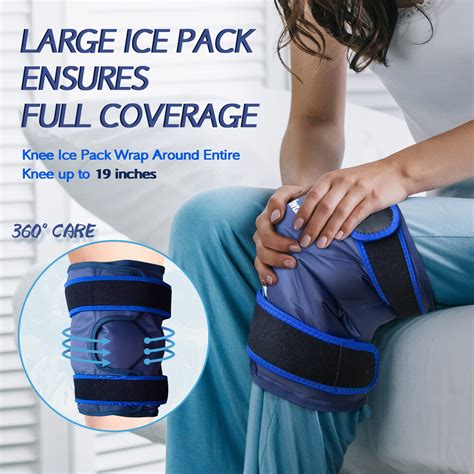 Xxl Knee Ice Pack Wrap Around Entire Knee After Surgery Reusable Gel