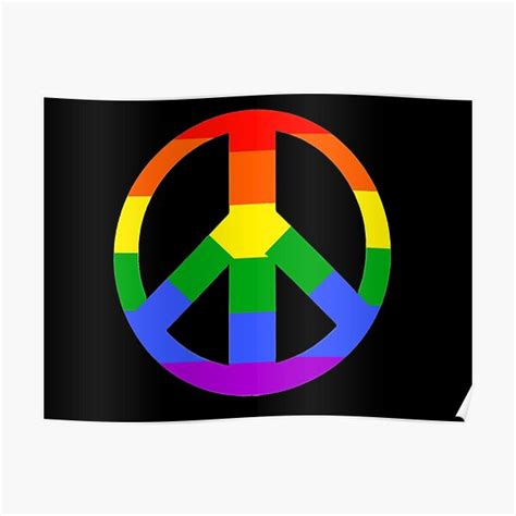 Póster Signo de la paz del arco iris de RACHELDF Redbubble