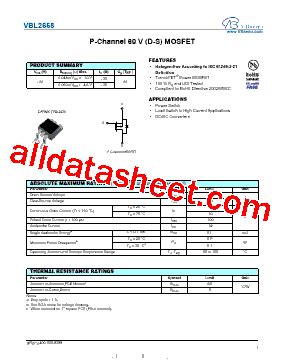 VBL2658 Datasheet PDF VBsemi Electronics Co Ltd