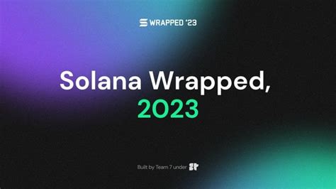 Solana Wrapped 2023 is out!!!! : r/solana