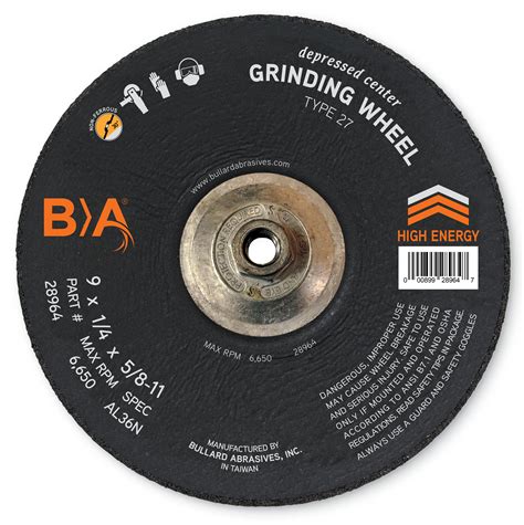 Depressed Center Grinding Wheels Type 27 Bullard Abrasives Bullard