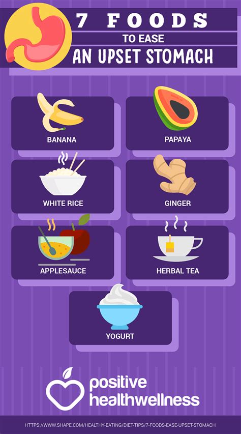 7 Foods To Ease An Upset Stomach Infographic Artofit