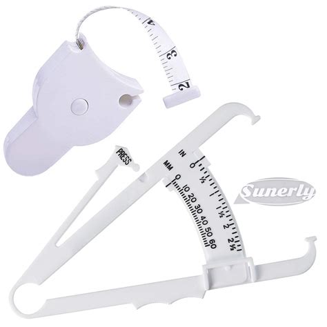 Sunerly Personal Body Fat Tester Calipers With Fat Charts Fitness