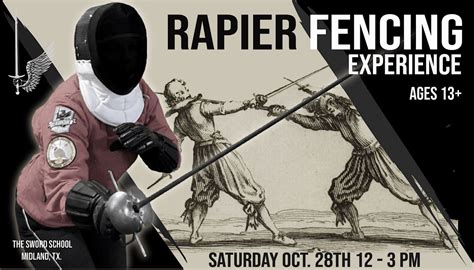 Rapier Fencing Experience The Sword School Midland 28 October 2023