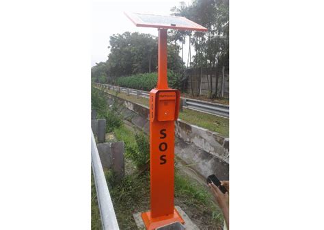 J R Solar Powered Emergency Telephone Installed In Large Road Project