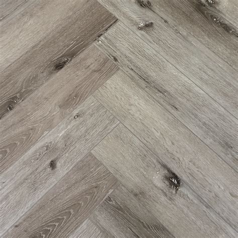 Rustic Ash Grey Herringbone 6 5mm SPC LVT Heavy Duty 0 5 Wear Layer