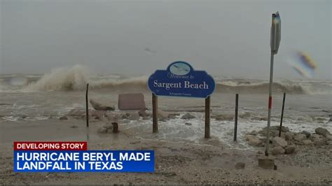 Category 1 Hurricane Beryl Hits Texas Coast Power Outages Port