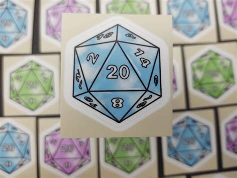 Cloud D20 Vinyl Sticker Scratch Resistant Weatherproof And Etsy