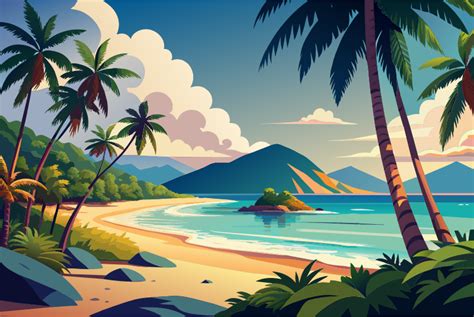 Tropical beach - Openclipart