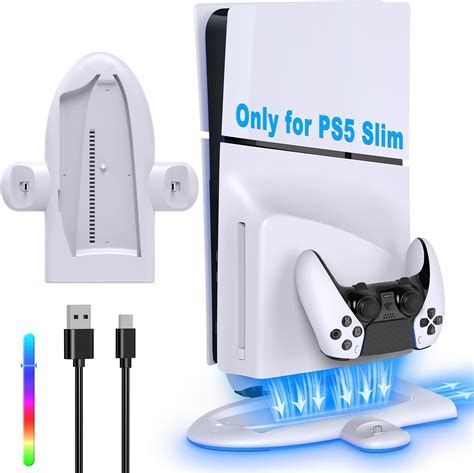 FASTSNAIL Charging Stand With Cooling Fan Only For PS5 Slim Console