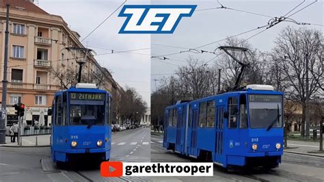 Zet Zagreb Tramvaji Na Liniji Kd Tatra Kt Yu Youtube