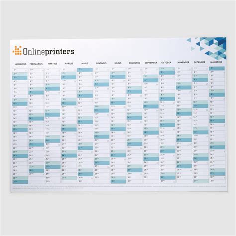 Impression Calendrier Mural Grand Format A3