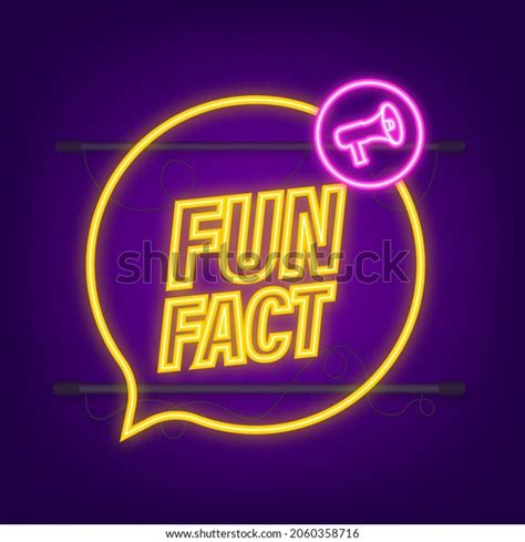 Fun Fact Neon Icon Vector Stock Stock Vector Royalty Free 2060358716