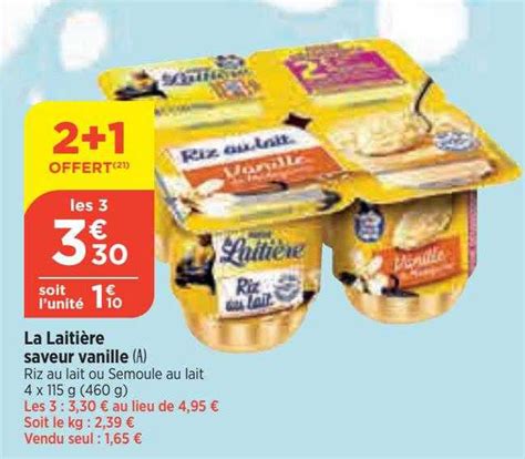 Promo La Laitière Saveur Vanille chez Bi1 iCatalogue fr