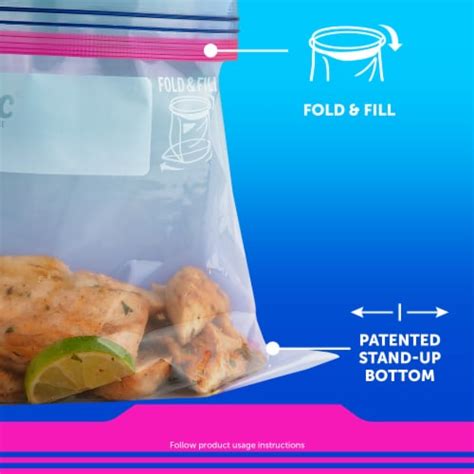 Ziploc Stand Up Stay Open Quart Storage Bags Mega Pack Ct Kroger