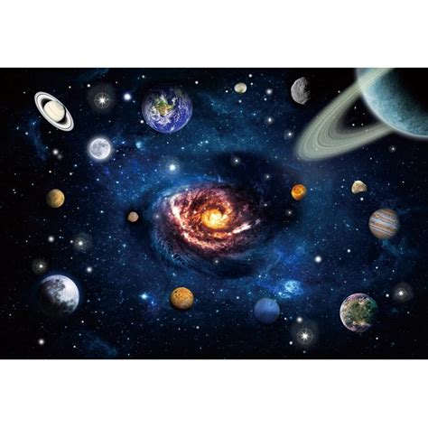 Backdrops Night Starry Sky Universe Space Planets Photography Backdrop