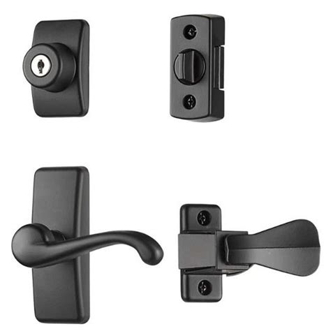 Ideal Security Matte Black Gl Lever Set With Keyed Deadbolt Matte Black Hk01 I Mb The Home Depot