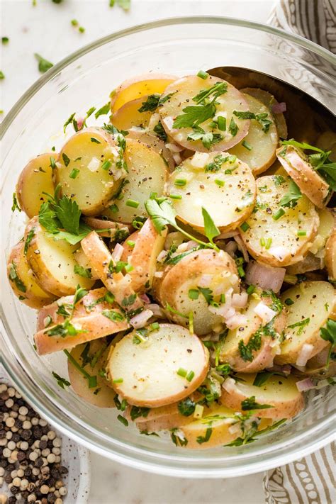 Herb Potato Salad No Mayo Nourish And Fete