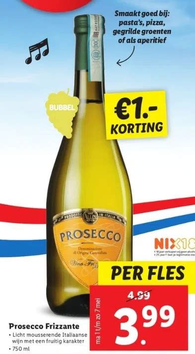 Prosecco Frizzante Aanbieding Bij Lidl