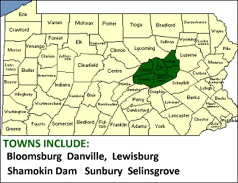 Central Susquehanna Valley Thruway Map