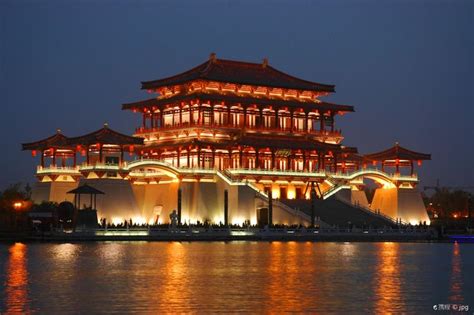 Main Palace Of 大唐芙蓉园 Tang Dynasty Paradise Park In Xian Shaanxi