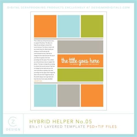 Hybrid Helper No Layered Template Digital Scrapbooking Templates