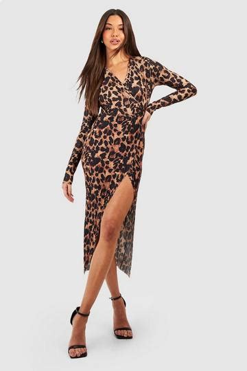 Leopard Print Dresses Printed Leopard Dresses Boohoo Uk