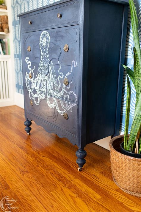 How To Paint An Octopus Dresser Finding Silver Pennies Painting