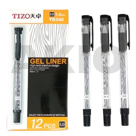 Jual Bolpoin Gel Tizo Mm Hitam Pulpen Ballpoint Bolpen Pena