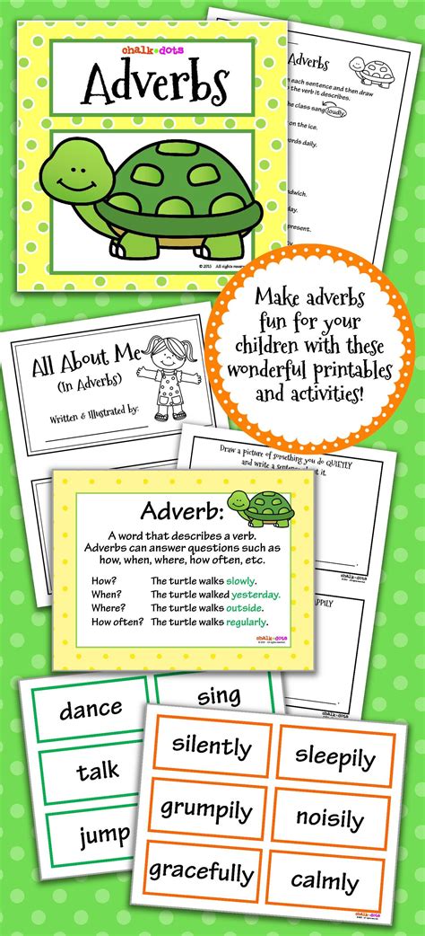 Adverb Activities | Worksheets - Poster - Game - Book | Language arts lessons, Homeschool ...