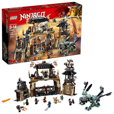 LEGO Ninjago Dragon Pit 70655 Ninja Dragon Building Toy - Walmart.com ...