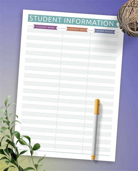 Student Planner Template For Student This Printable Is Designed To