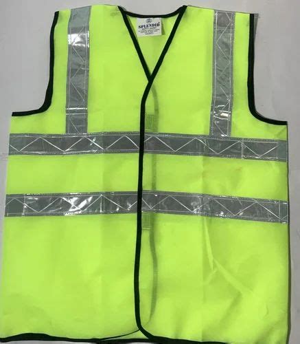 Polyester Green Splendid Reflective Safety Vest Jacket For Construction Size Medium At Rs 122