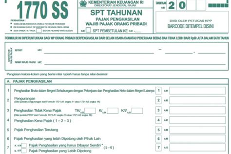 Ini Beda Formulir 1770 SS 1770 S Dan 1770 Untuk Lapor SPT Pajak