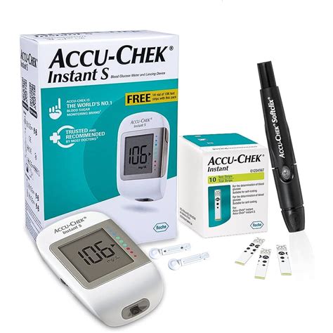 Accu Chek Instant S Glucose Meter Free 10 Test Strips Shopee Thailand