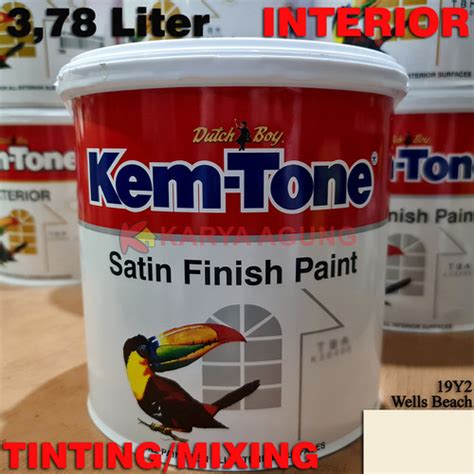 Jual Cat Tembok KEMTONE SATIN FINISH 19Y2 Wells Beach Krem 3 78 Ltr